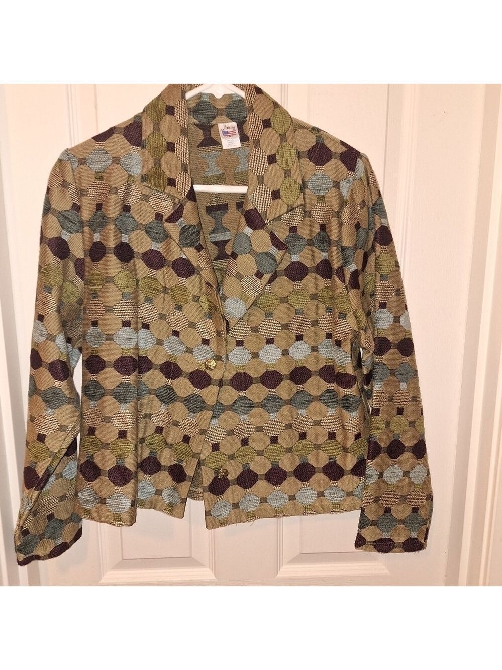Brown Pattern Blazer Small